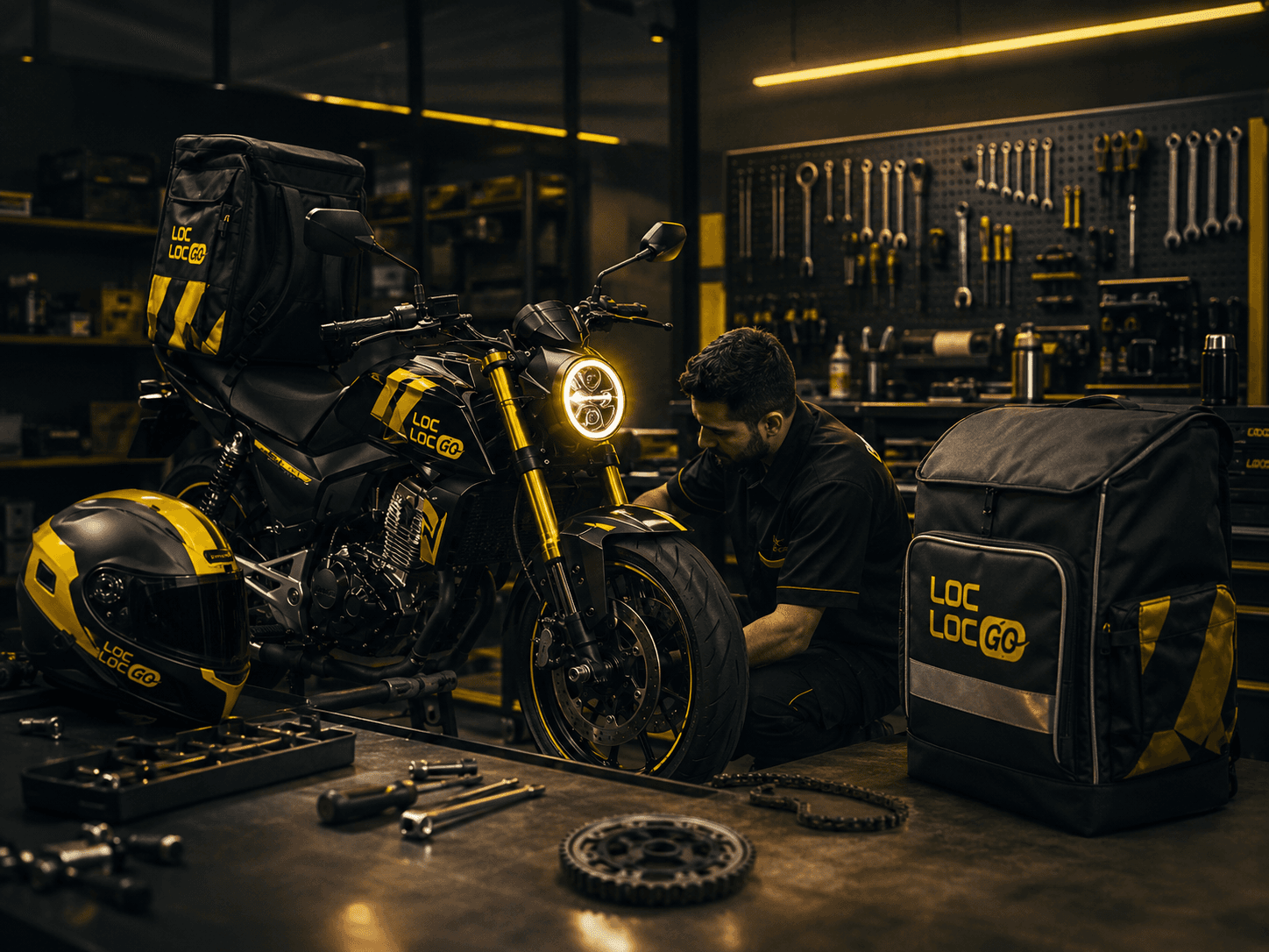 Moto LocLocGO em oficina parceira